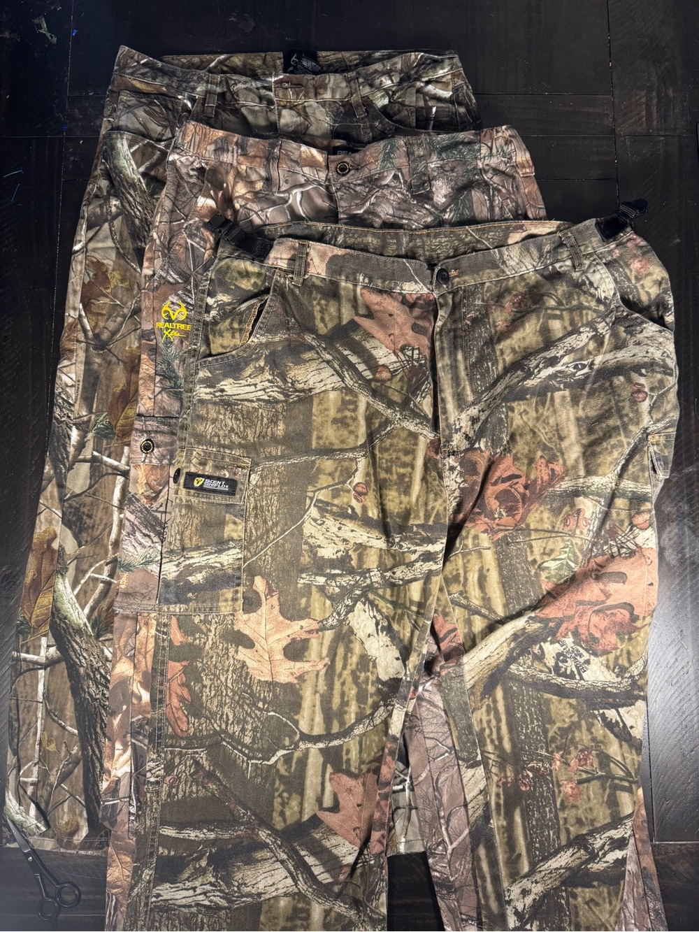Lot of 3 Camo Pants- Realtree and Scent Blocker size XXL and 38